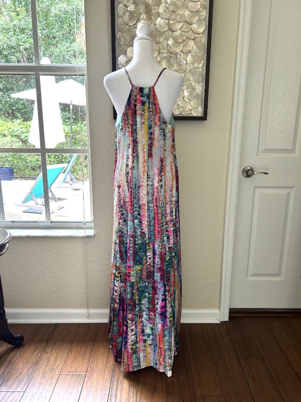 Nicole Miller Abstract Multicolor Maxi Dress - Picture 5 of 7